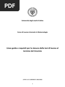 Linee Guida Stesura Relazione Tirocinio Pre Laurea Biotecnologie24 11 21 2