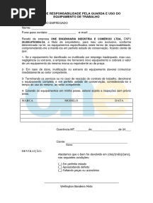 Termo de Responsabilidade de Equipamentos