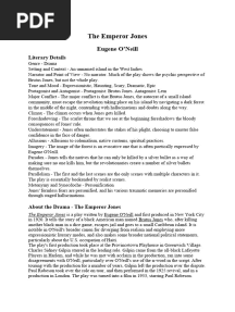 The Emperor Jones - Eugene O'Neill Classnotes