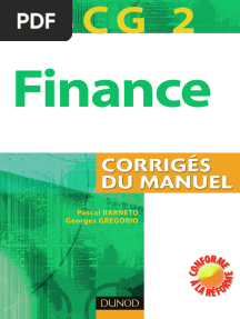 DSCG 2 Finance Corrigés Du Manuel DUNOD