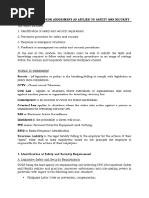 MODULE II PArt 1 Identification of SAfety and Security Requirement