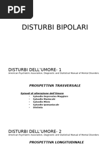 Disturbi Bipolari Servizi Sociali