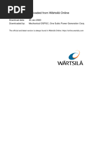 Wartsila 18V46 Operations and Maintenance Manual