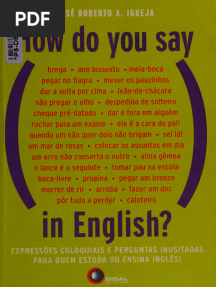 How Do You Say in English - José Roberto A Igreja