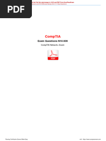 Comptia: Exam Questions N10-009