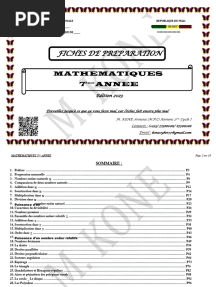 Fiches de Preparation 7èa Pub