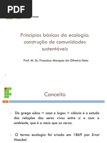 Aula IFPI - Principios Básicos de Ecologia