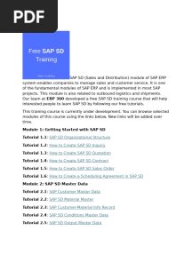 ERProof SAP SD Training