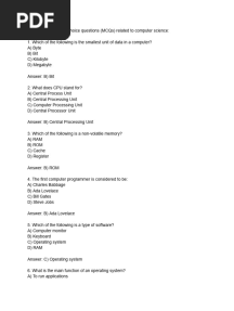 Computer Science 50 important MCQs