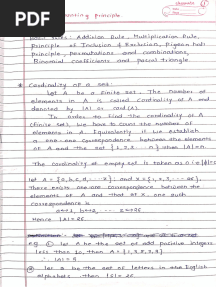 Counting Principal I 