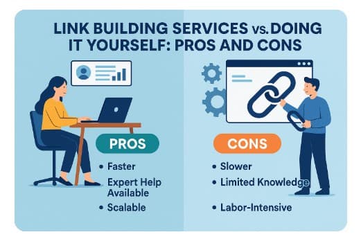 Link Building Services vs. Doing It Yourself: Pros and Cons