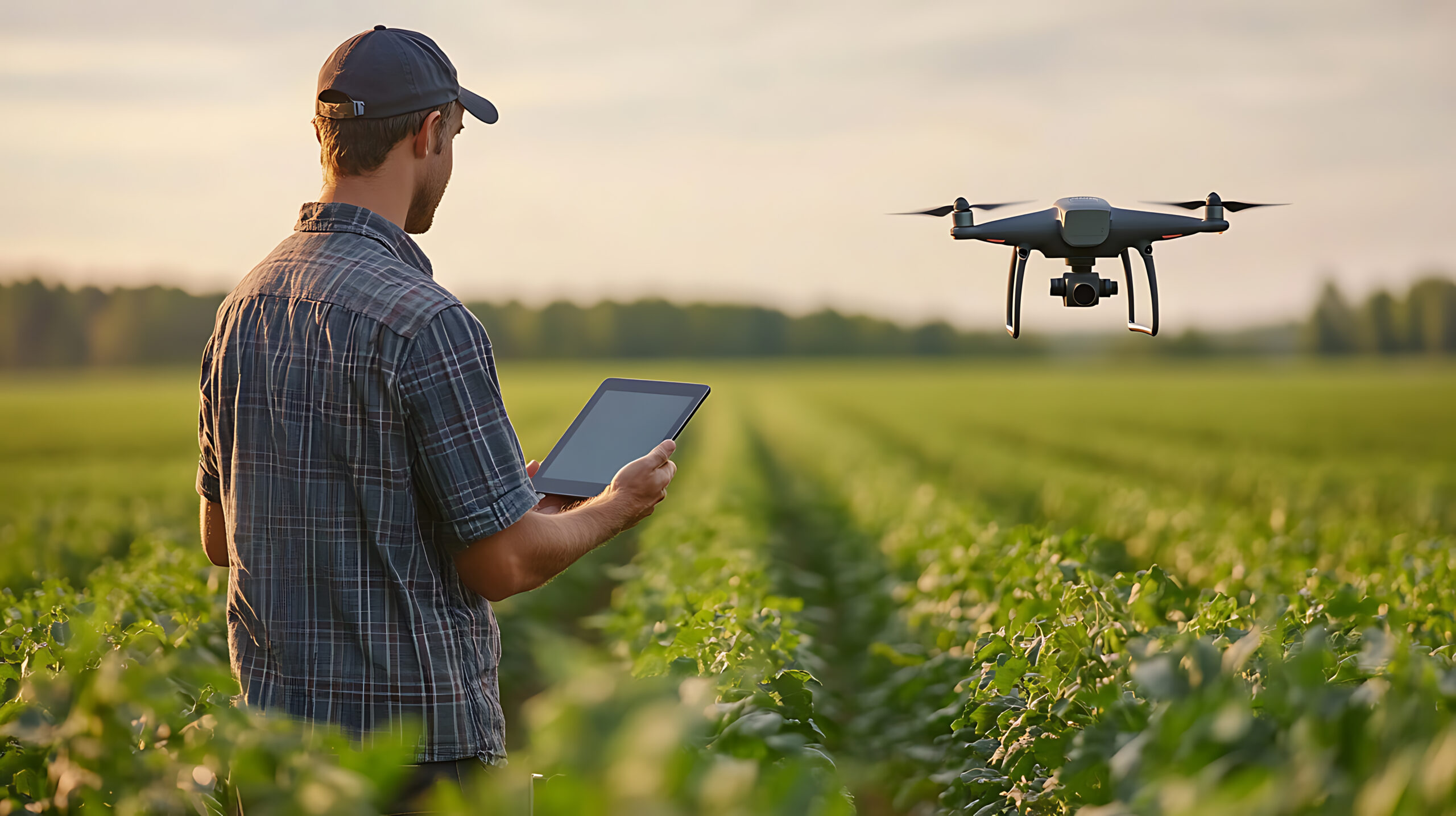 Drones gathering data for edge AI solutions in agriculture