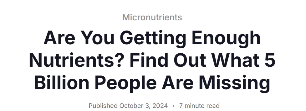 headline examples - headline for micronutrient blog post.