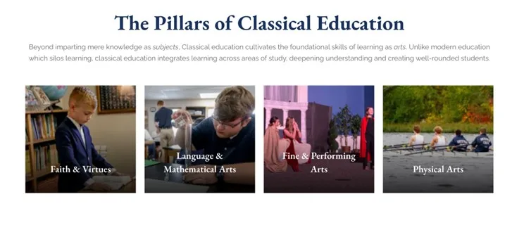 seo for schools - informative landing page example