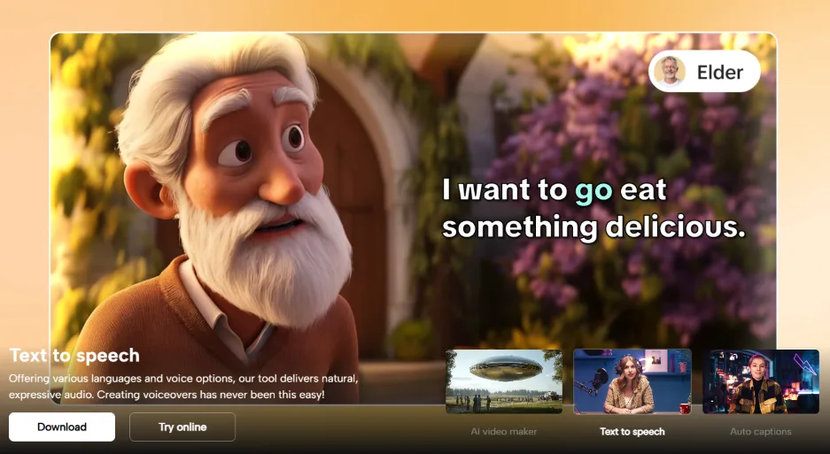 AI for small business - screenshot from CapCut