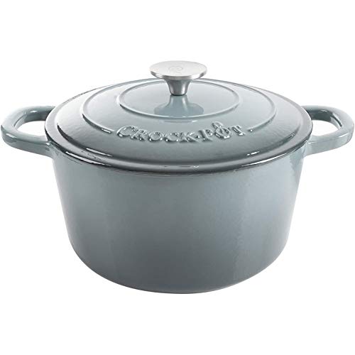 Crock Pot 5夸脱搪瓷铸铁圆形荷兰锅 