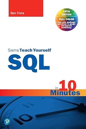 Book cover SQL in 10 Minutes a Day, Sams Teach Yourself