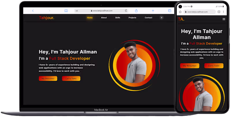 Cover image for Tahjour's Portfolio