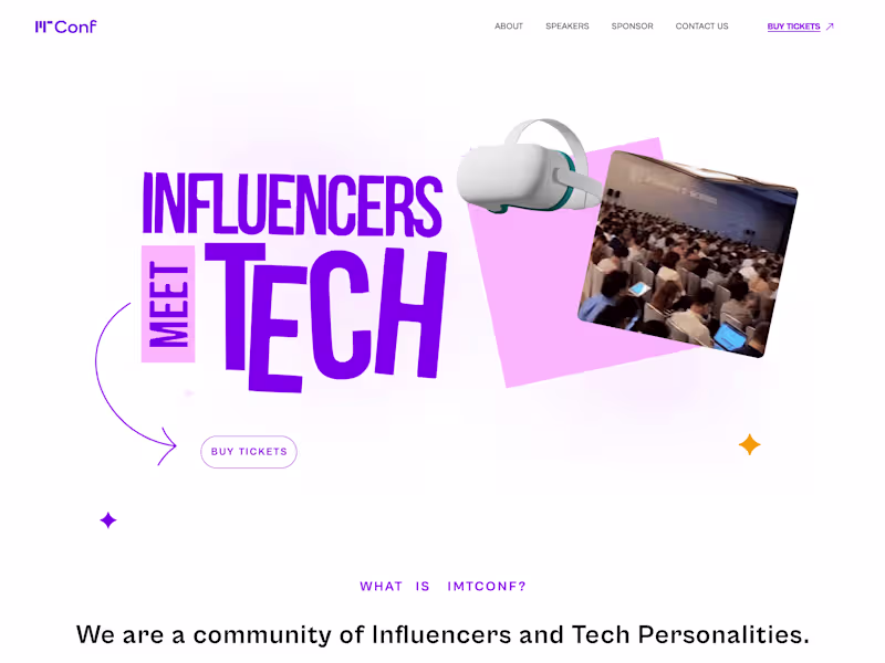 Cover image for Influencer's Meet Tech Conference Landing Page