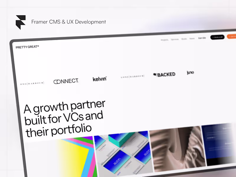 Cover image for Framer Project Upgrades — CMS, UI/UX, and more for PRETTYGREAT
