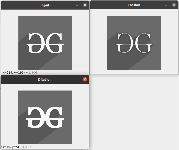 Python OpenCV Erosion and Dilation