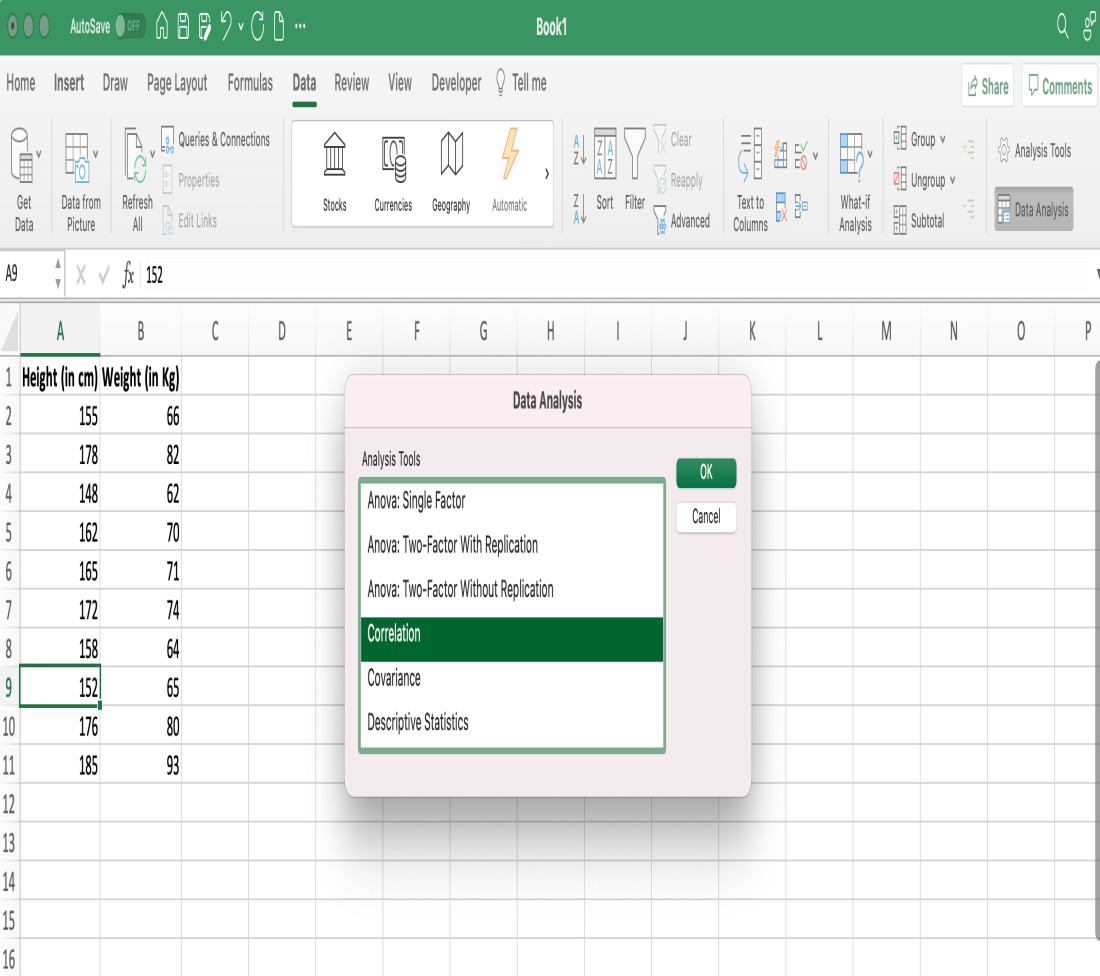 How to Calculate Correlation in Excel
