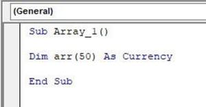 declaring array 