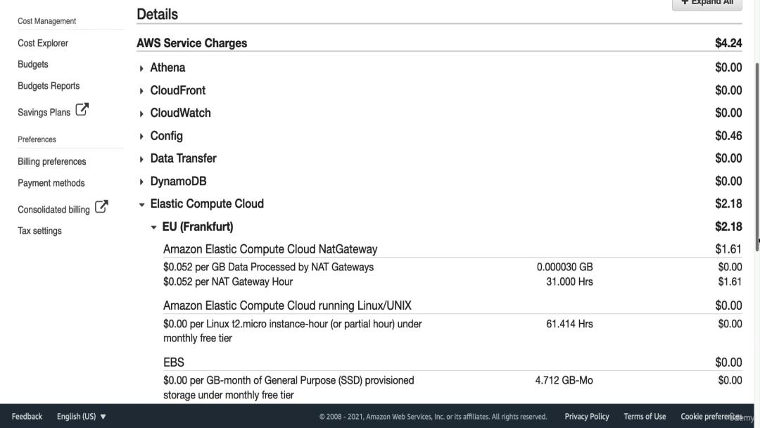 Bill breakdown