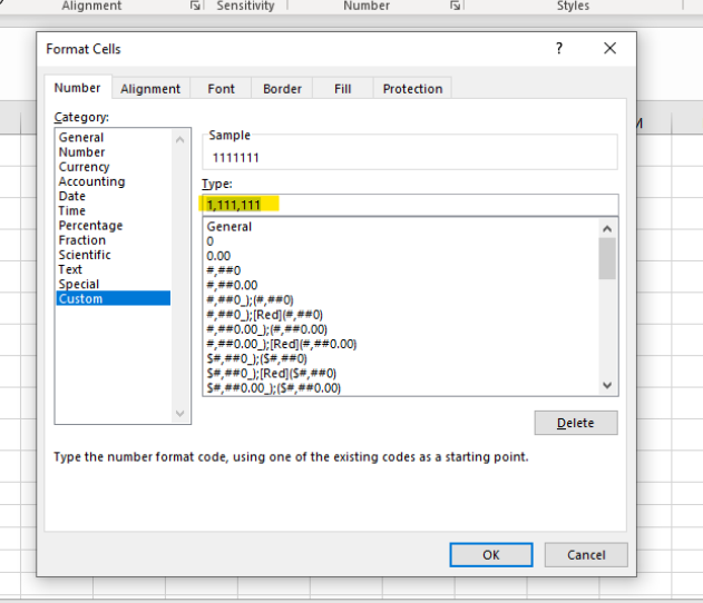 Clicking-on-custom-format