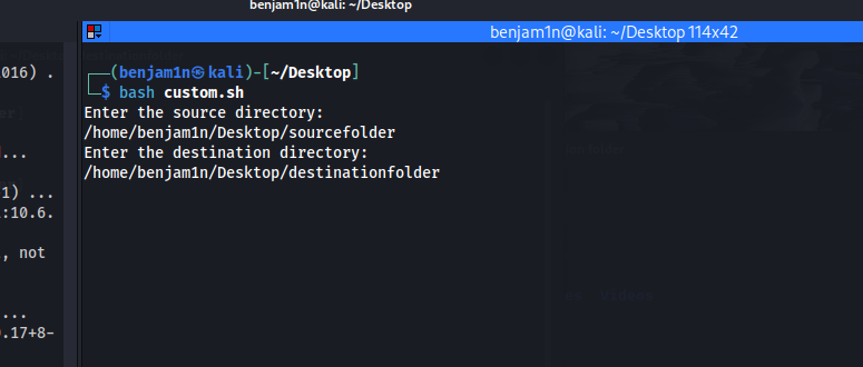 Executing custom script