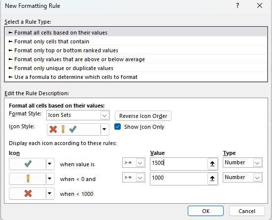 insert a tick symbol in Excel
