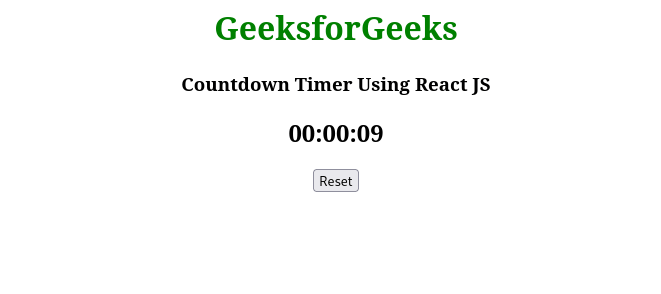Working React countdown timer