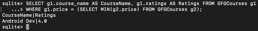 MIN-subquery