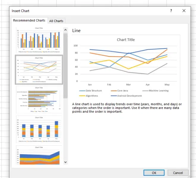 Create Graph in Excel