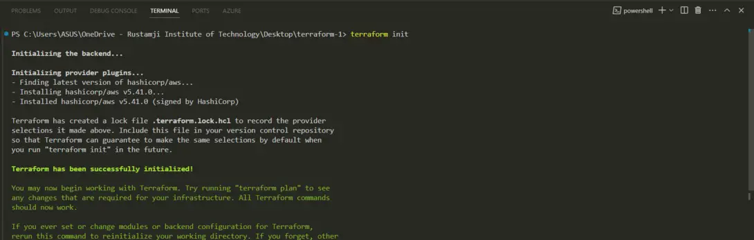Initialize Terraform