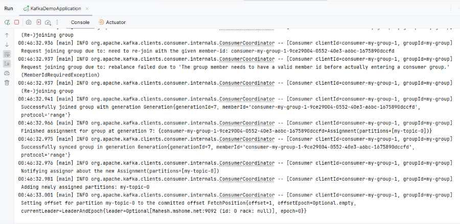Application Running