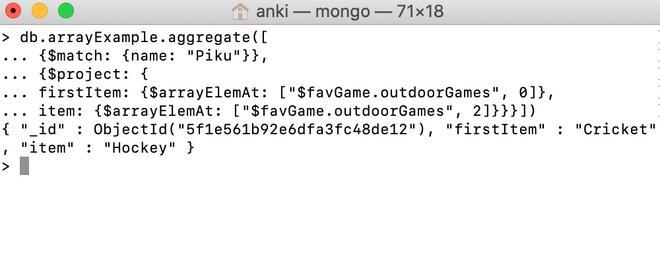 Using-$arrayElemAt-Operator-in-the-Embedded-Document