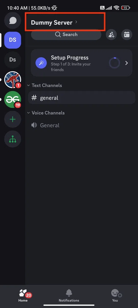 How to delete discord servers