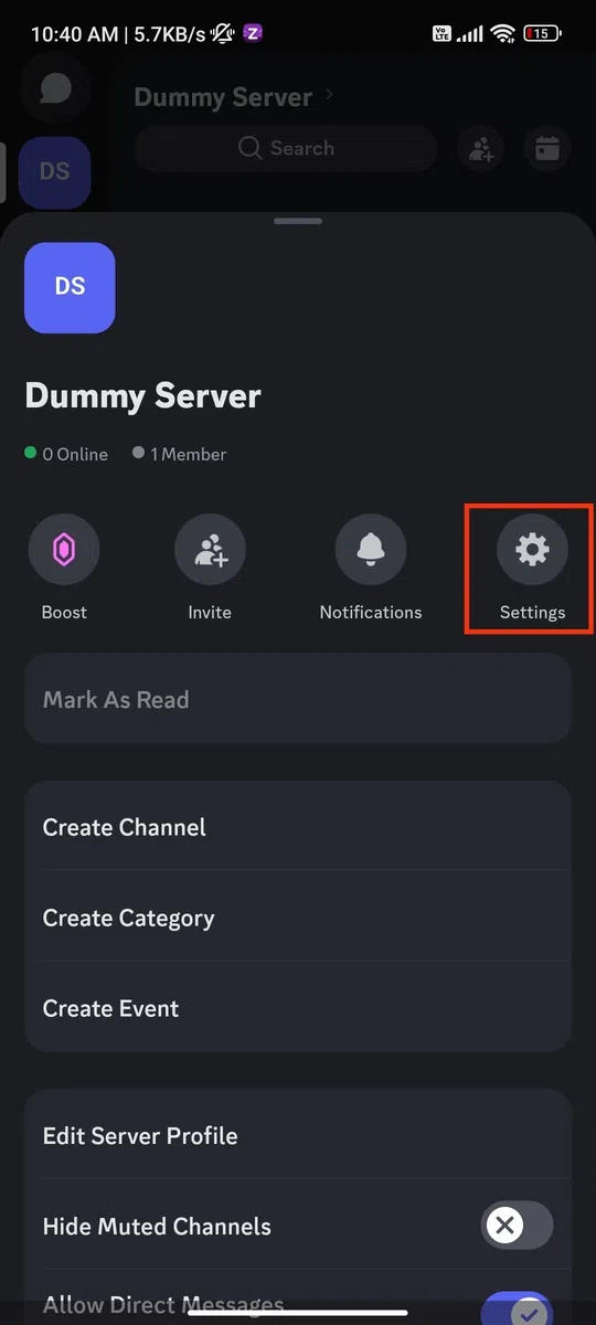How to delete discord servers