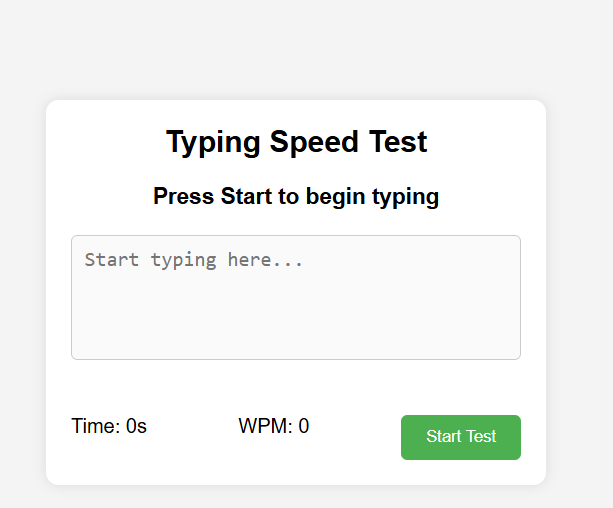 Typing Speed Detector App