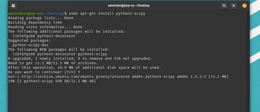 Terminal_scipyinstall_aptget