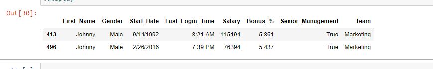 Pandas DataFrame query()