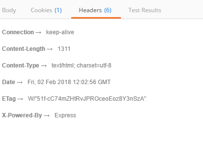 return headers get