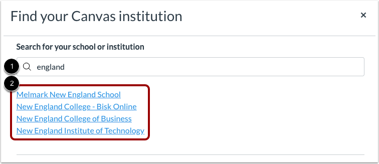 Select Institution