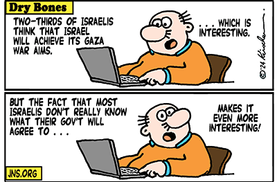 Dry Bones cartoon, Bibi, Netanyahu, Cease Fire, Oct 7, Jews, War, War Cabinet, Politics, Jewish, Israel, Palestine, Gaza,
