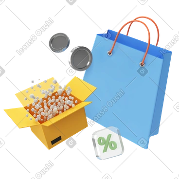 PNG 및 SVG 형식의 3D Corporate 스타일 벡터 일러스트