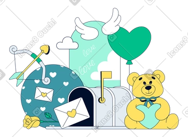 PNG 및 SVG 형식의 Teal 스타일 벡터 일러스트