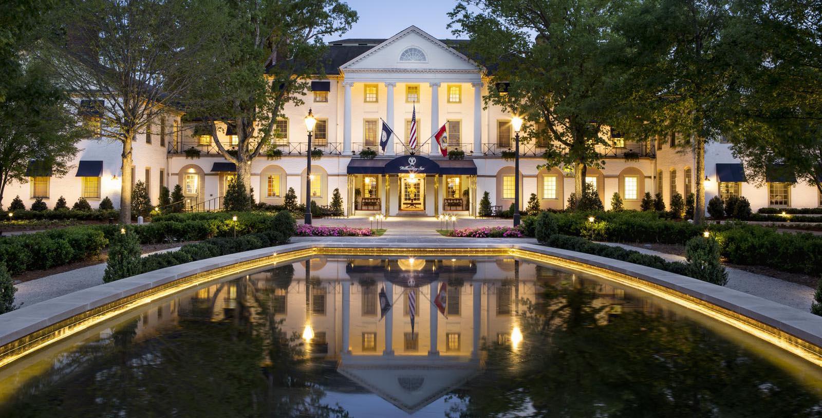Image of hotel exterior Williamsburg Inn, 1937, Member of Historic Hotels of America, in Williamsburg, Virginia, Special Offers, Discounted Rates, Families, Romantic Escape, Honeymoons, Anniversaries, Reunions