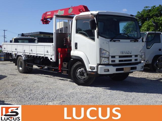 糸満市 株式会社LUCUS沖縄店 いすゞ フォワード 4段ユニック 内地中古 軽油 6速MT 積載2.75t ラジオ ETC 荷台寸法 長さ540×幅215×高さ41 ホワイト 4.4万km 2011(平成23)年