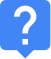 Abstract shapes allude to a question mark in a speech bubble. Abstract shapes allude to a question mark in a speech bubble.